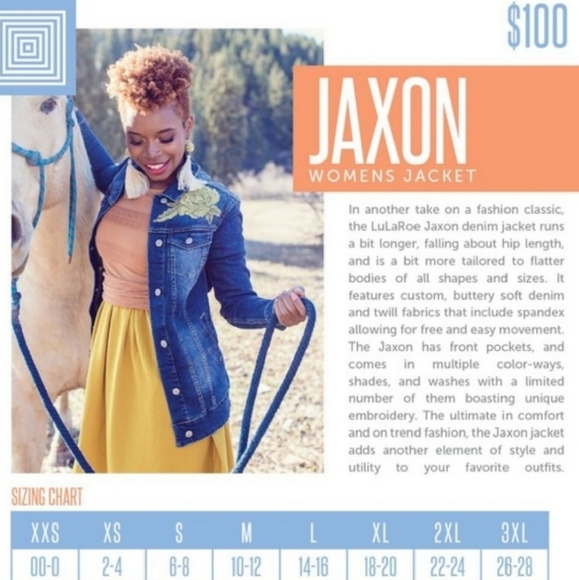 NWT Small LULAROE Jaxon denim JACKET unicorn - Picture 6 of 6